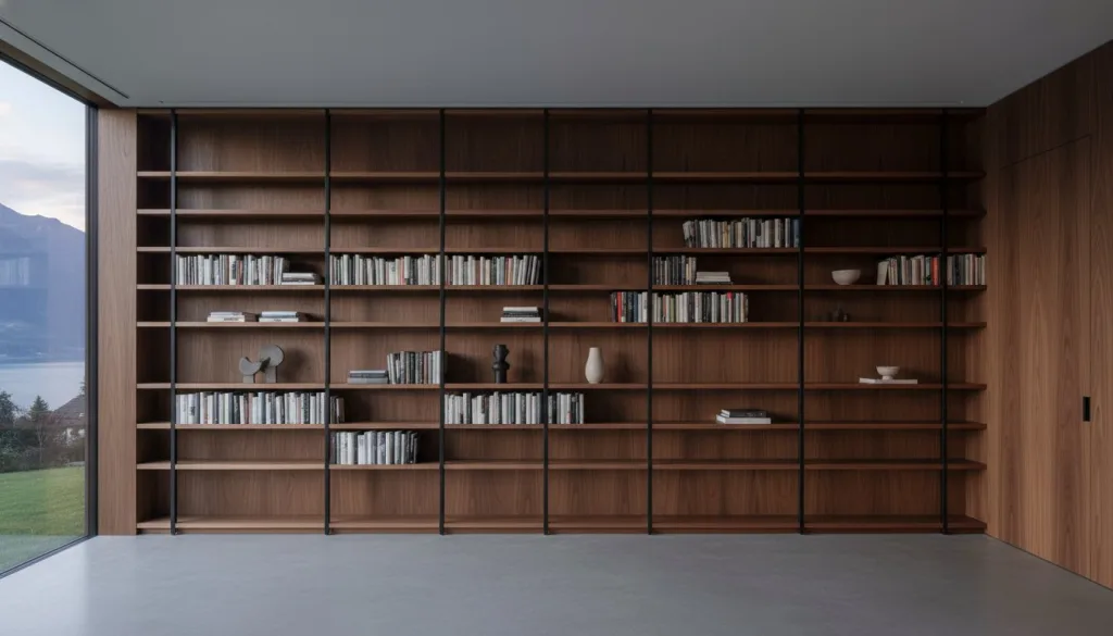 Bibliothèque murale design sur mesure : l’excellence de l’ébénisterie suisse