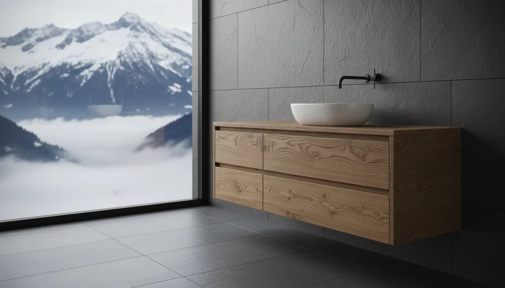 Meuble de salle de bain en bois sur mesure : l'excellence de l'ébénisterie suisse