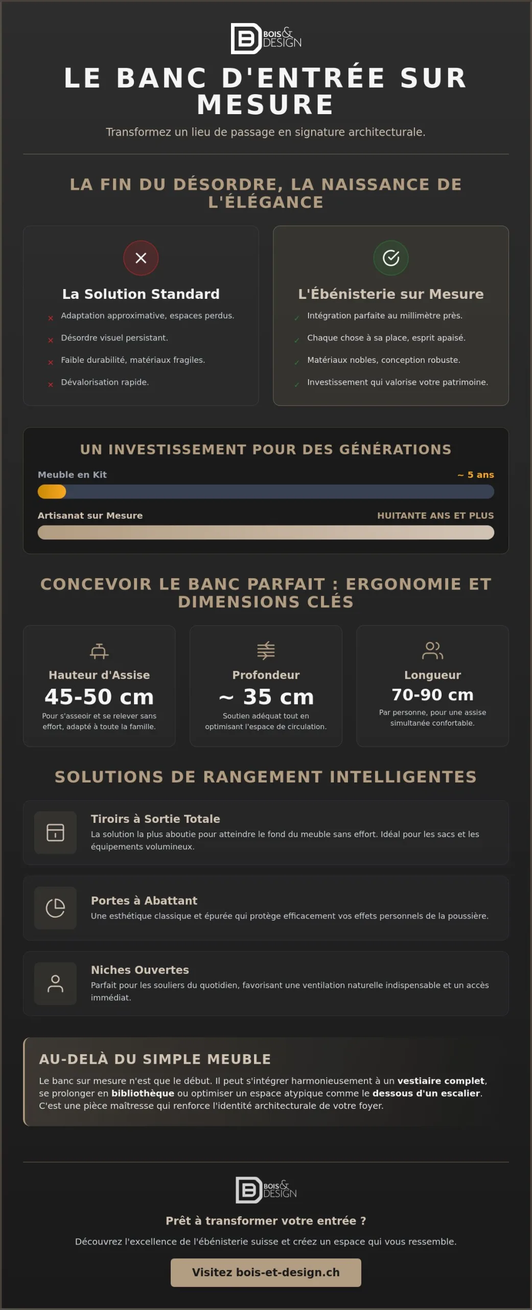 Banc de rangement sur mesure pour entrée : l’art d’optimiser votre accueil