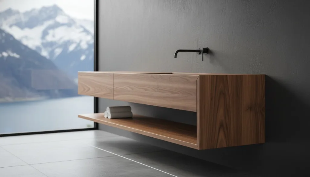 Meuble de salle de bain en bois sur mesure : l'excellence de l'ébénisterie suisse