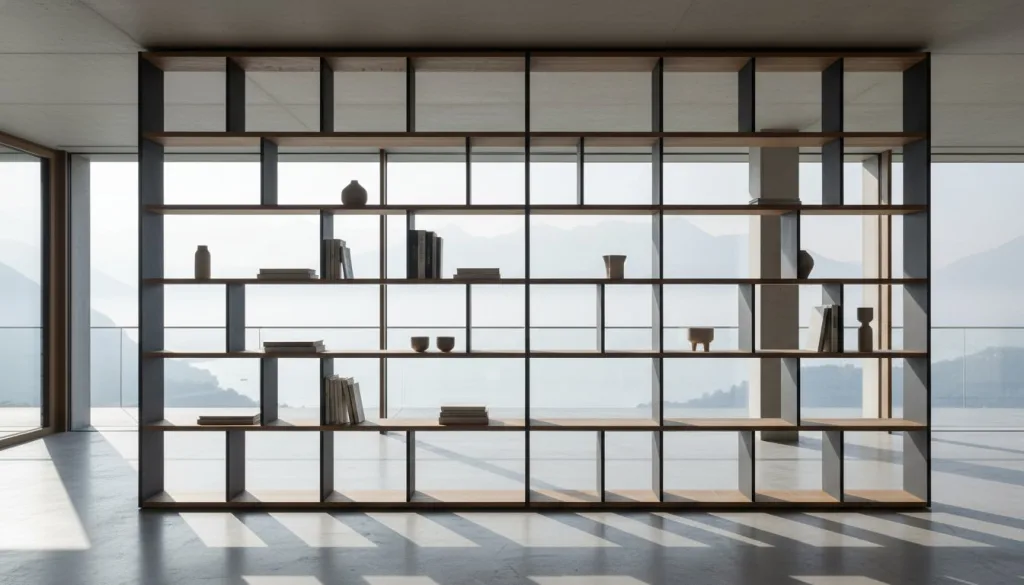 Bibliothèque sur mesure comme séparateur de pièce : l’art de sculpter l’espace en Suisse