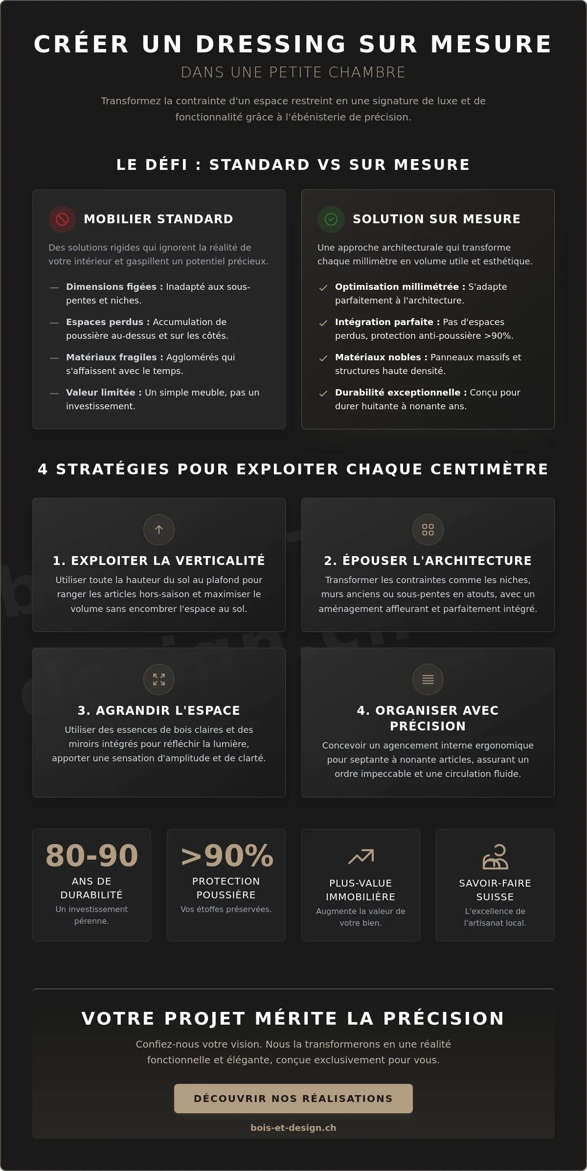 Comment créer un dressing dans une petite chambre : l’art de l’optimisation sur mesure