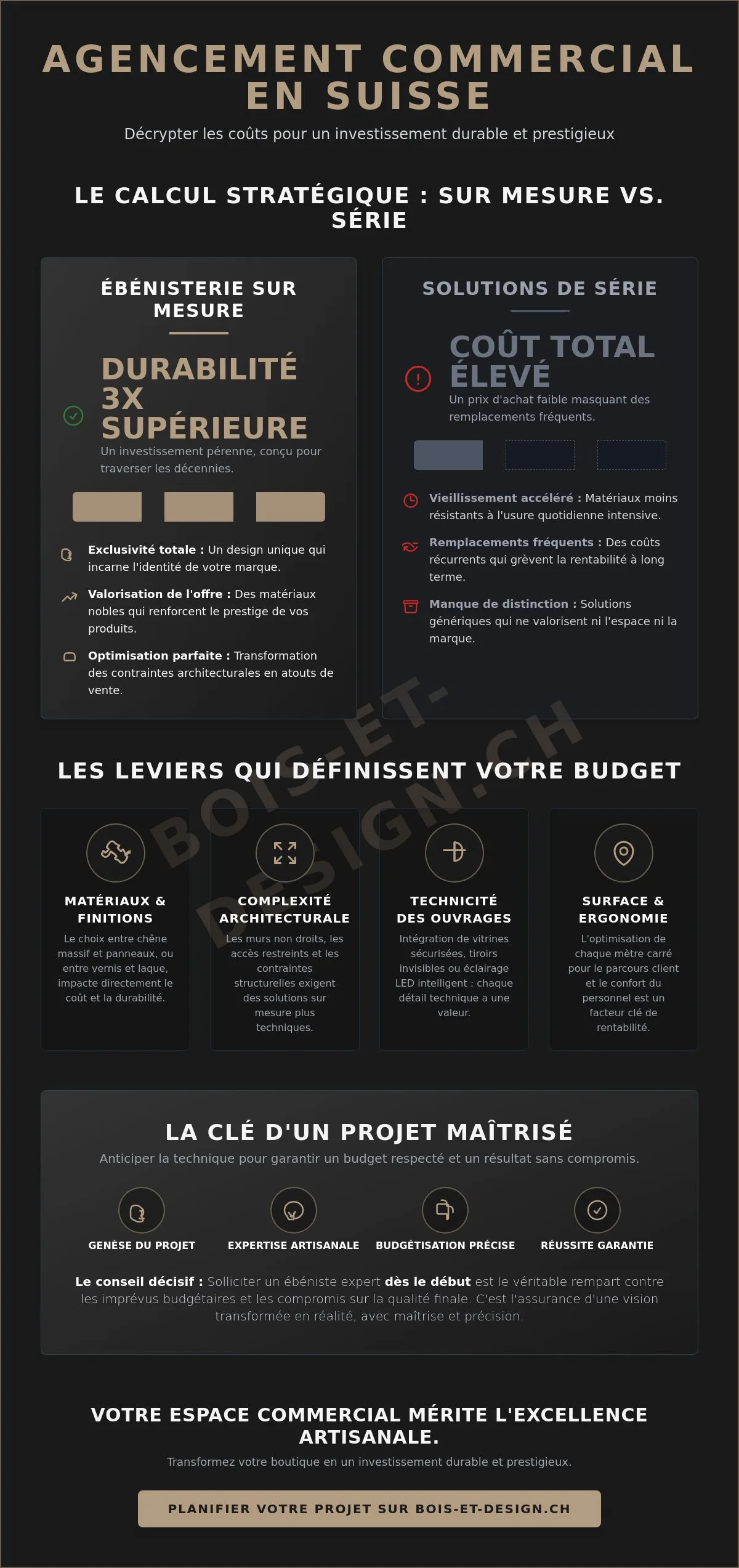 Coût d'un agencement de magasin en Suisse : Guide complet 2026