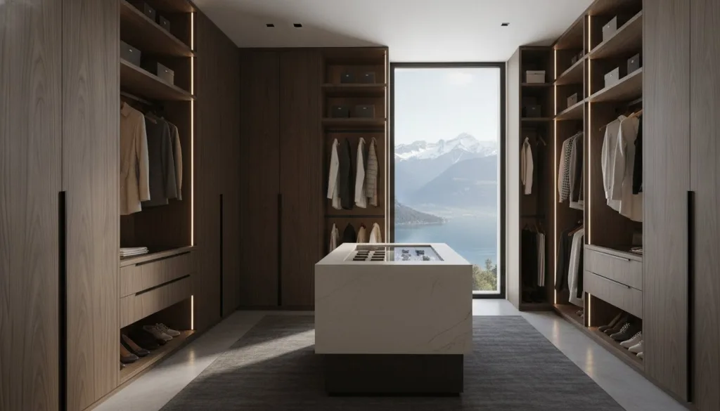 Dressing de luxe pour suite parentale : l'excellence du sur-mesure suisse