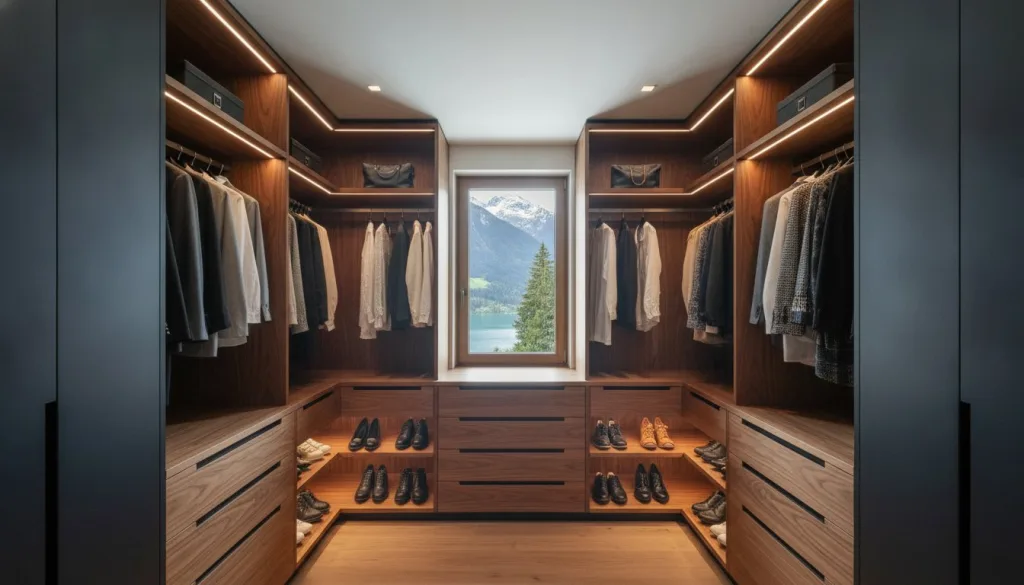 Dressing en U pour optimisation d''espace : l''excellence du sur-mesure en Suisse
