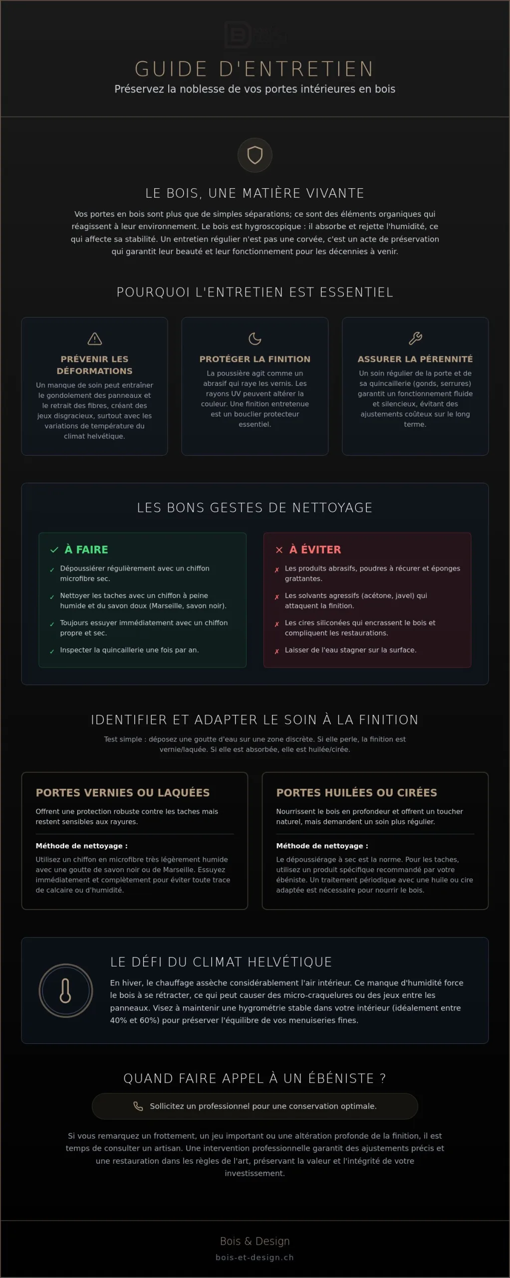 L'art de l'entretien des portes intérieures en bois : préserver l'excellence et la durabilité