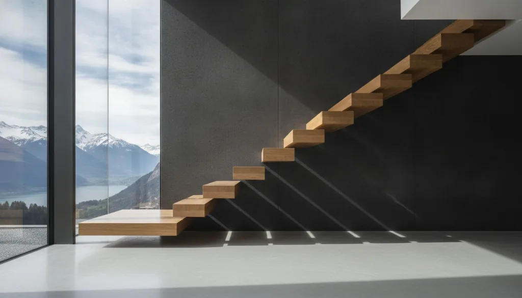 Escalier bois design sur mesure : l’excellence de l’ébénisterie suisse en 2026
