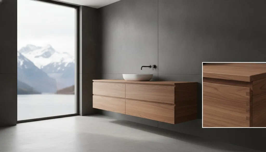 Meuble de salle de bain en bois sur mesure : l'excellence de l'ébénisterie suisse