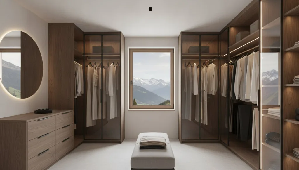 Inspiration pour dressing ouvert : l''art de l''agencement sur mesure en Suisse