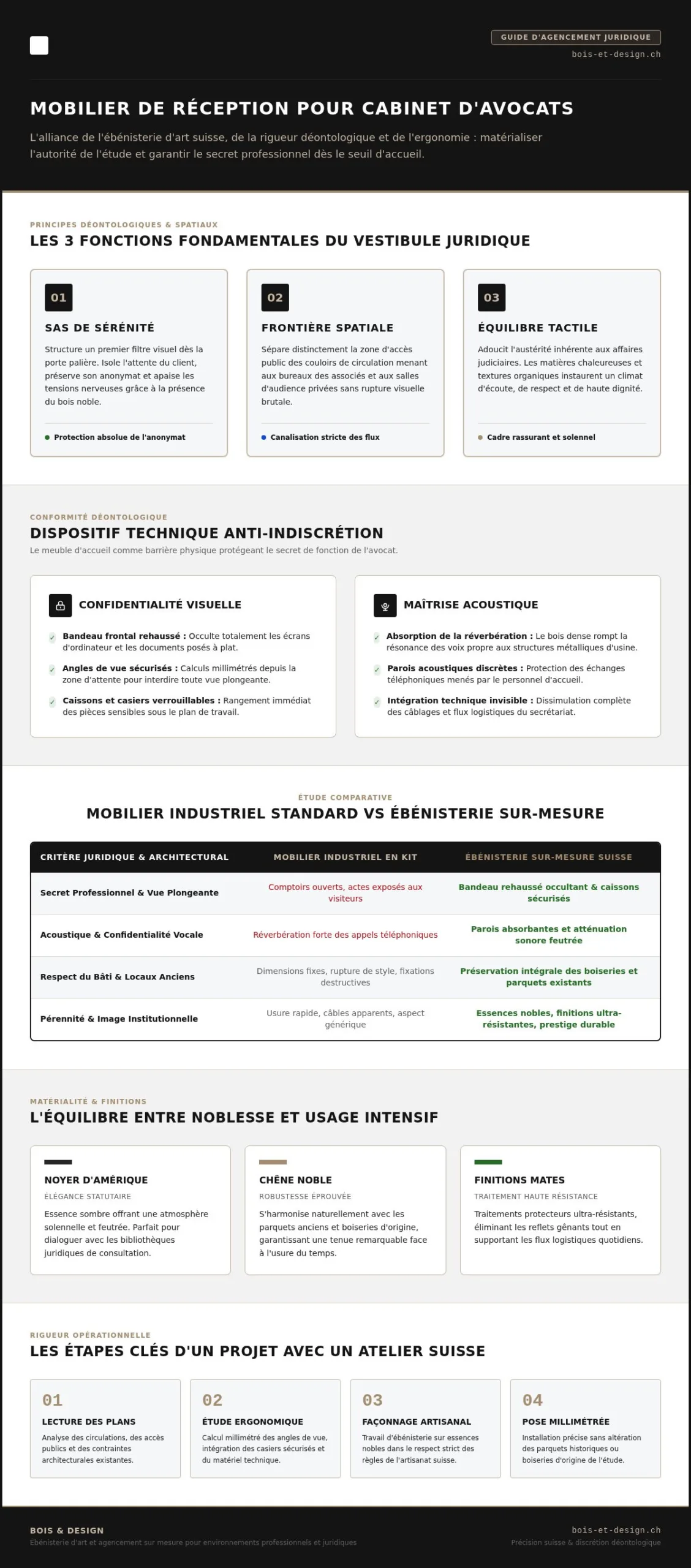 Mobilier de réception pour cabinet d'avocats : guide d'agencement sur mesure