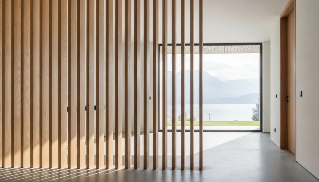 Claustra bois intérieur sur mesure : L'élégance de l'ébénisterie suisse