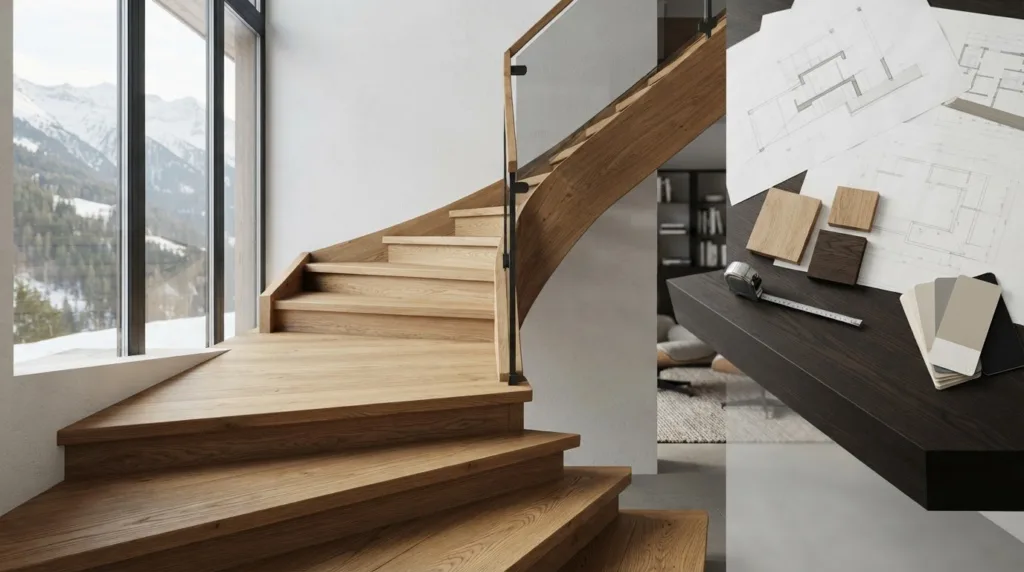 Prix d’un escalier en chêne sur mesure en 2026 : comprendre votre devis