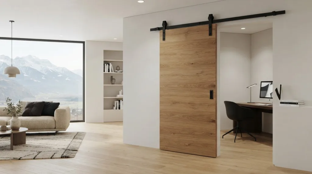 Porte coulissante en bois pour séparer les pièces chez vous