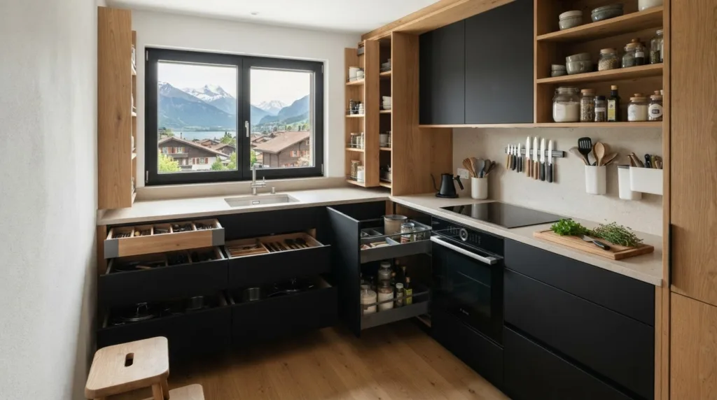 Idées de rangement pour une petite cuisine : chaque espace compte
