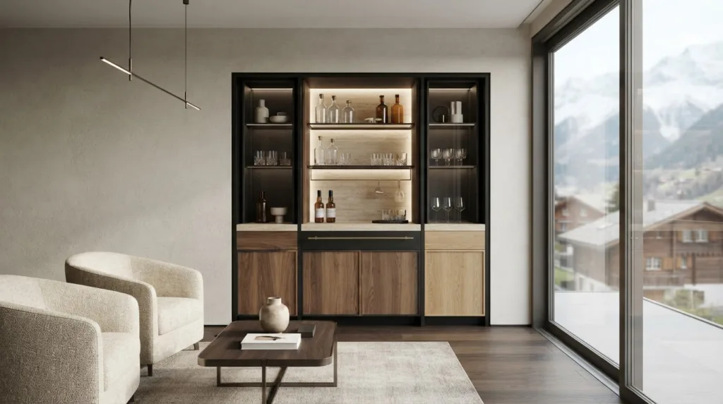 Meuble bar sur mesure pour salon : concevoir un espace qui vous ressemble